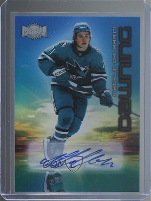 2024-25 Skybox Metal Universe Dawning Auto Macklin Celebrini #2 Rookie Auto RC