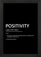 positivity word Framed Wall Art Poster Canvas Print Picture