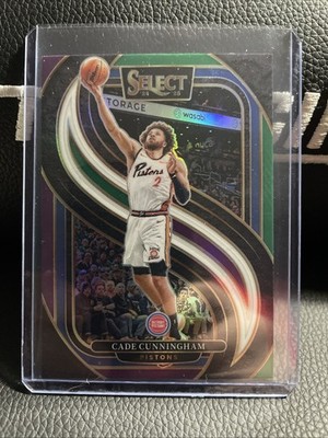 2024-25 Panini Select - Premier Level Cade Cunningham #164 Green White Purple...