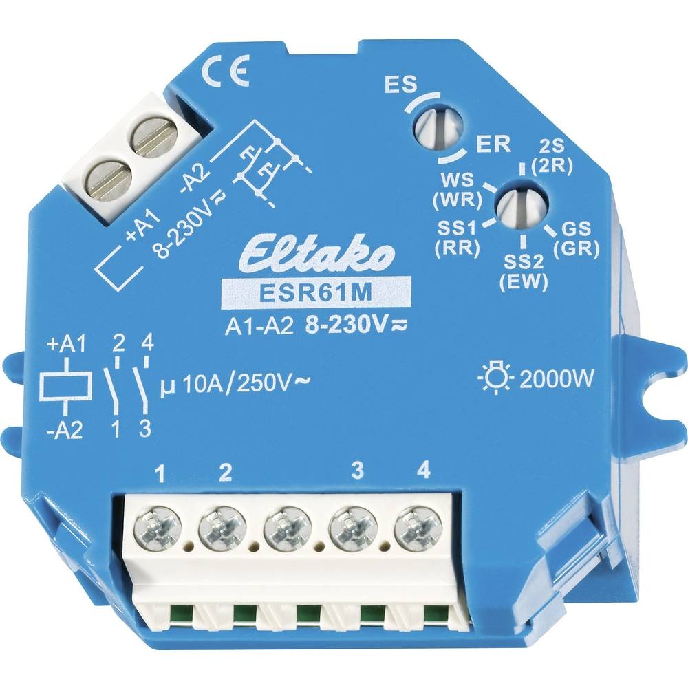 Télérupteur encastrement Eltako ESR61M 61200301 micromodule 1 NO pour électricien