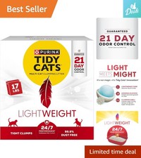 Clumping Lightweight Cat Litter 17lb with 24/7 Odor Control Purina Fresh Scent