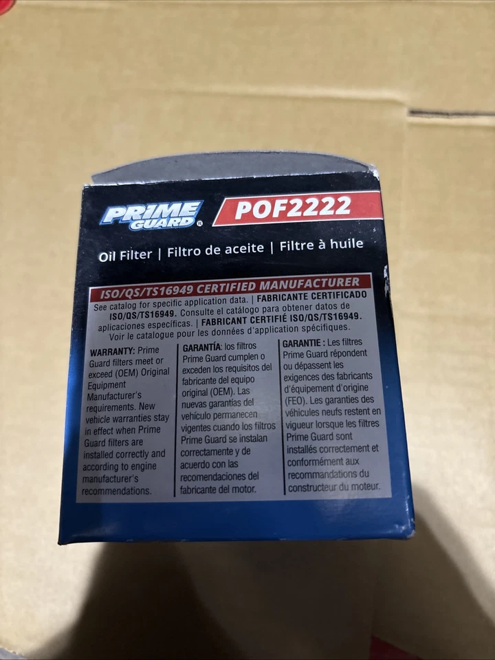 Engine Oil Filter Prime Guard POF2222 - Image 3 of 4
