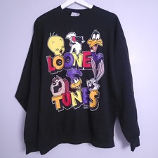 Vintage 90s Warner Brothers Looney Tunes Bugs Bunny Taz Sweatshirt Large