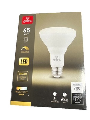 Globe Electric BR30 LED Bulb 65W Equivalent 3000K Warm White Dimmable E26