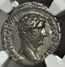 Hadrian AR Denarius AD 117-138 Providentia NGC XF
