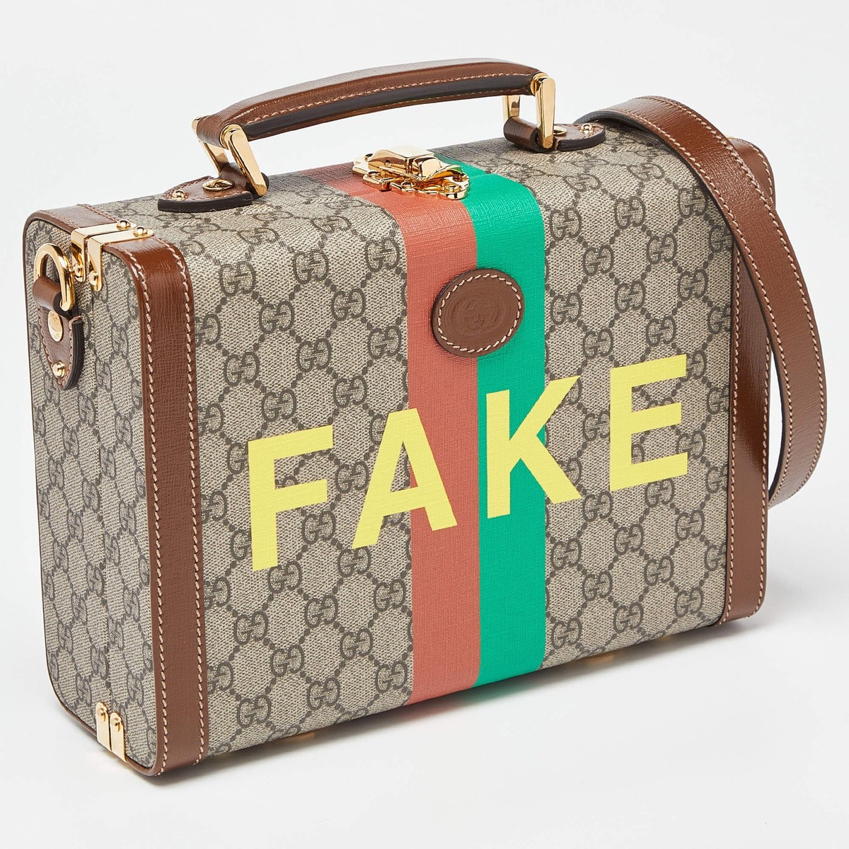 新品未使用☆箱付きGUCCI ノート GG柄 希少 レア Gucci BrownBeige GG Supreme Canvas and Leather FakeNot Savoy