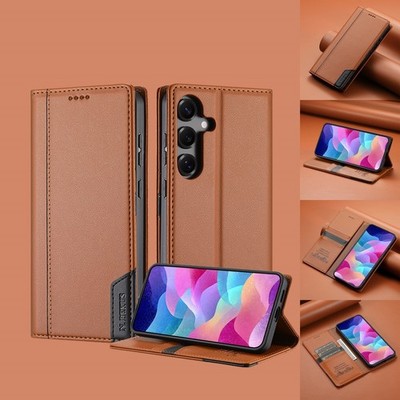 für Samsung Galaxy S25 S25 Ultra FE Handyhülle Schutz Magnet Flip Case+ 9H Glass