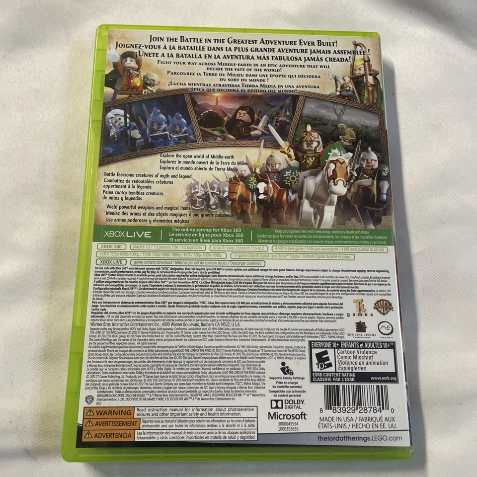 LEGO The Lord of the Rings Xbox 360 CIB Complete. Tested and Working! - Image 2 of 4