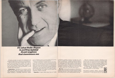 #ad Rolls Royce Jet Engines Vintage 2 Page Print Ad 1968 Derby England $18.77