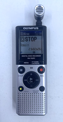 Olympus VN-702PC Handheld Micro SD Card Slot Digital Voice Recorder ME52 TESTED