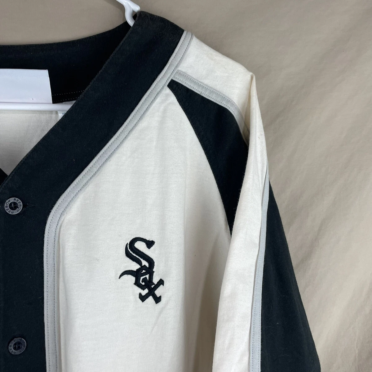 Chicago White Sox MLB Reebok Cotton Baseball Jersey Embroidered L