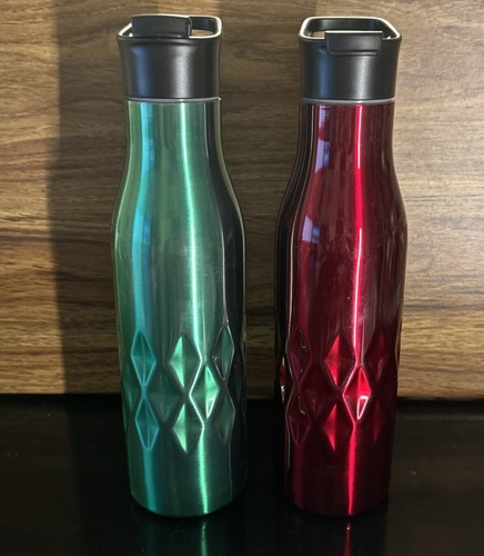 Primula 18oz Stainless Steel Water Bottle New Christmas Theme Choose Red / Green - Picture 3 of 34