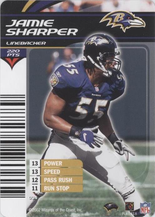 2002-03 NFL Showdown Jamie Sharper #034 - 1 of 2