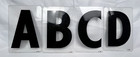 Zip 10” inch Clear Acrylic w 8" Black Solid Letters Sign Party Name- your choice