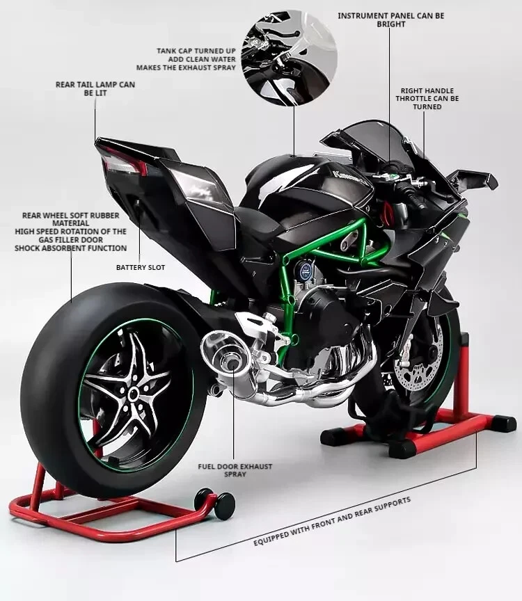 新品 1/6 カワサキ H2R バイク完成品 アクションフィギュア