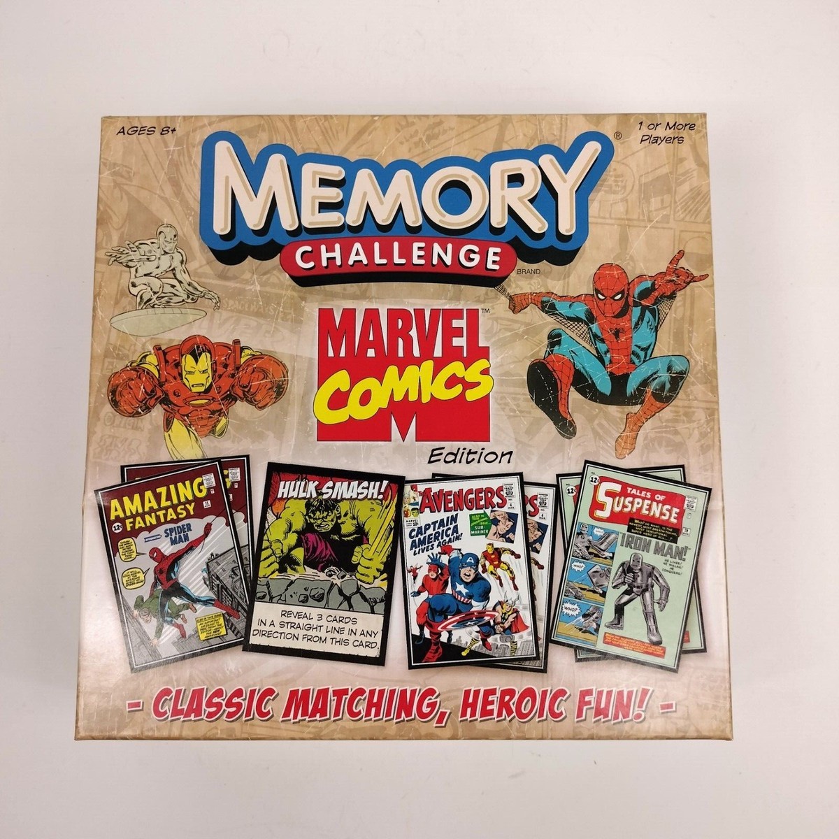 Memory Challenge Marvel Comics Edition Matching Game Complete, USAopoly