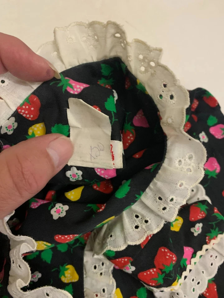 Vestido sin mangas vintage Sun informal de algodón hawaiano fresa novedad para mujer Foto 3 de 4