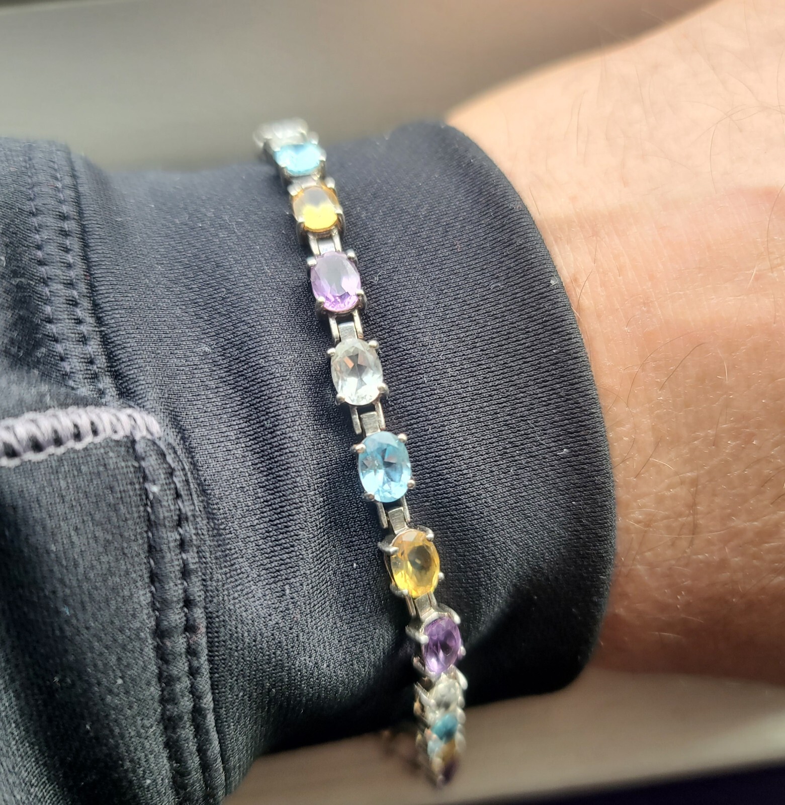 Sterling 925 Solid Silver Natural White Sapphire/… - image 20