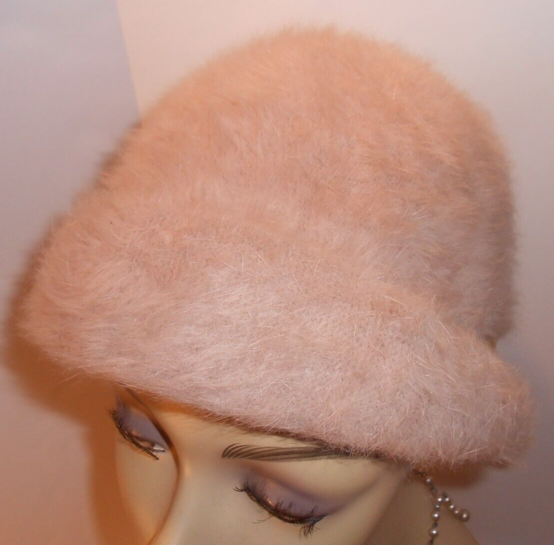 Women's Vintage Hat Kangol Design Made in England Light Brown Fuzzy Fashions