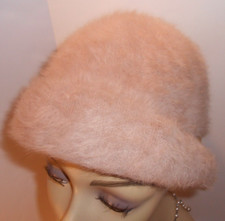 Women's Vintage Hat Kangol Design Made in England Light Brown Fuzzy Fashions