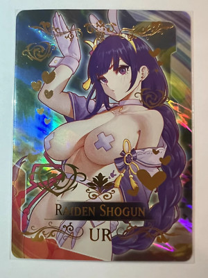 RAIDEN SHOGUN Genshin Impact UR Goddess Story Anime Waifu Card Foil Doujin ACG