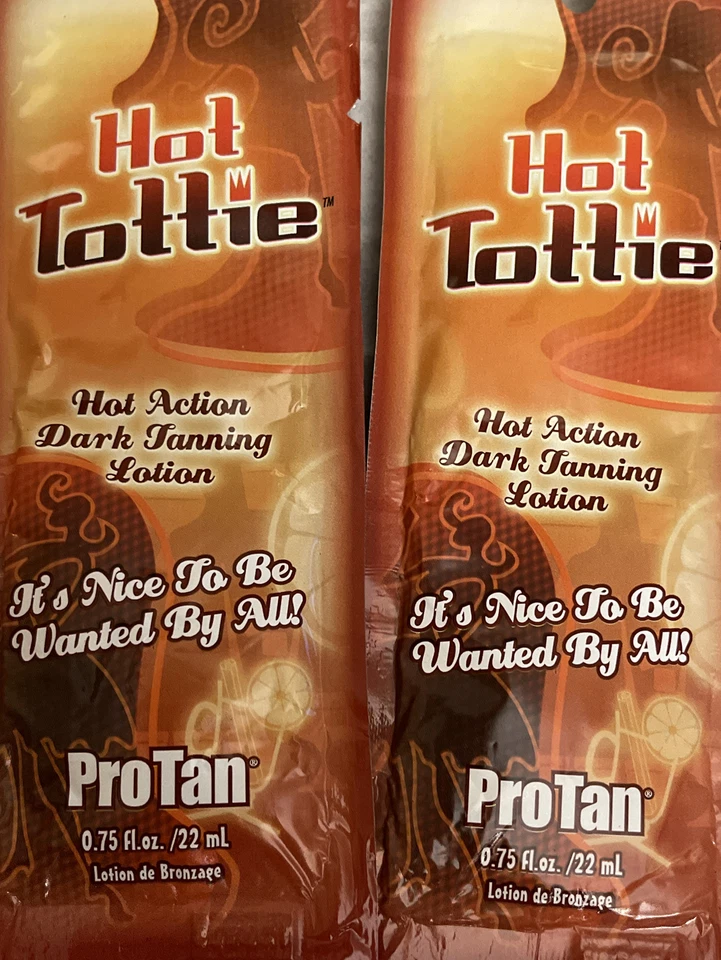 Sale Pro Tan HOT TOTTIE UV Sunbed Tanning Accelerator Cream 2x22ml Sachets New - Image 2 of 4