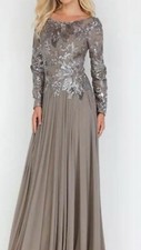 Mother of the Bride Maxi with Sequin Mesh Bodice- 231M0355 Size 6 NEW 