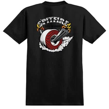 Spitfire Wheels Shirt Burnout Pocket T Black