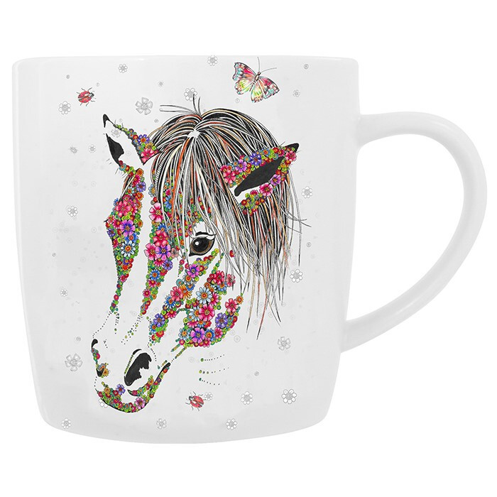 Doodleicious Horse Fine China Mug