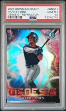 Harry Ford - 2021 Bowman Draft Genesis Refractor   PSA 10  #162/250