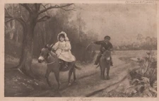 The Race C.W. Faulkner & C London E.C. Artwork Divided Back Vintage Postcard