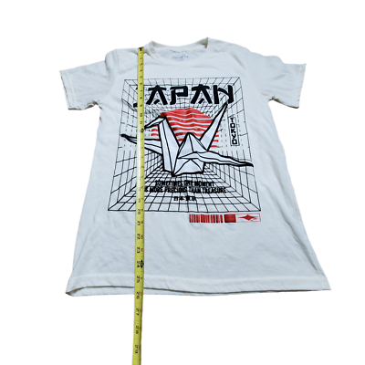 RGSTR Mens White Japan Tokyo Graphic Crew Neck Short Sleeve