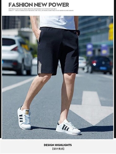 Men's Sportswear Club Stretch Shorts Soft Cotton Jersey Gym Sports Shorts - Picture 11 of 13
