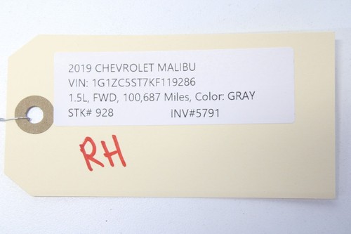 2016-2024 CHEVROLET MALIBU RIGHT PASSENGER SIDE WINDSHIELD WIPER WASHER ARM OEM - Picture 7 of 7