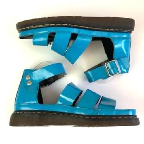 Doc Martens Clarissa Sunny Blue Patent Sandal UK 8/US Women