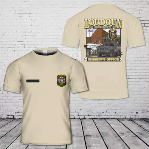 Custom Name Loudoun County, Virginia, Loudoun County Sheriffs Office T-Shirt 3D