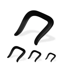 Black Pyrex Septum Retainer 14 Gauge 12 Gauge 10 Gauge- Sold Each