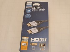 PHILIPS PREMIUM CERTIFIED HDMI CABLE W/ ETHERNET, 4K / 6 FT