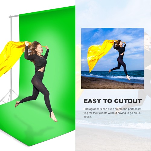 5' x 10' Studio Photography Backdrop Green Screen Photo Background USA Shipping - Picture 6 of 6