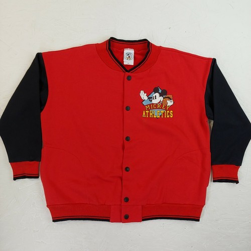 Vintage Mickey Mouse Athletics Youth Large Sweatshirt button up & co Disney - Picture 2 of 12