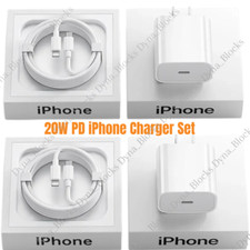 For iPhone 14 13 12 11 Pro XR PD Fast Charger Cord 20W USB-C Power Adapter Block