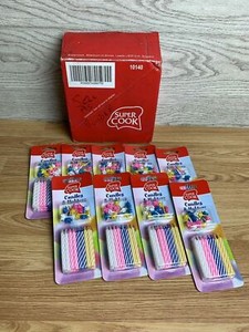 9 x Packs Supercook Cake Candles And Holders