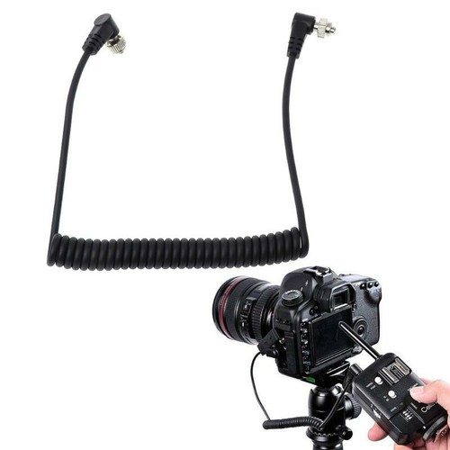 M-M PC Sync Cord Male To Male Flash Spring Cable With Screw Lock For CANON NIKON - Picture 5 of 8