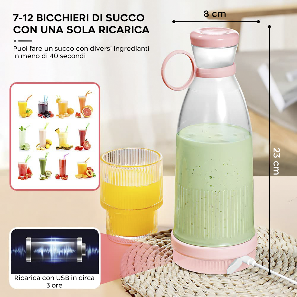 Frullatore Portatile USB Ricaricabile - Mini Blender Per Frullati E Smoothie - Foto 5