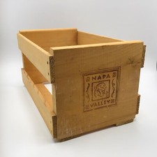 VTG Napa Valley Box Company 20 CD DVD Game Storage Wood Crate Rack Media Holder