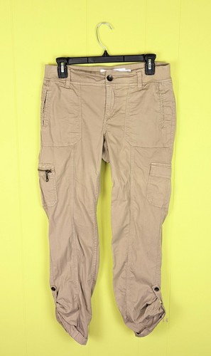 Casual Cargo Pants Pockets Rolled Leg 