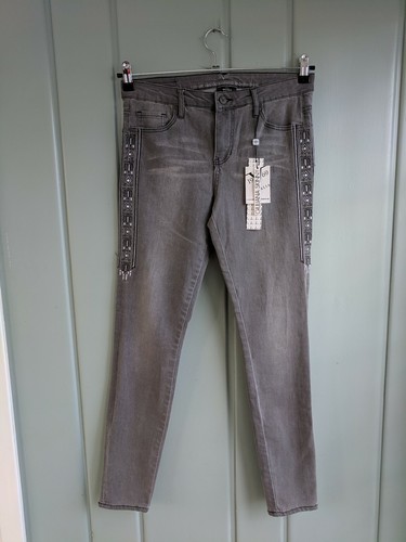 Versace V19.69 Italia Abbigliamento 29 8 Giuliana Skinny Jeans Embroidered Boho - Picture 2 of 12