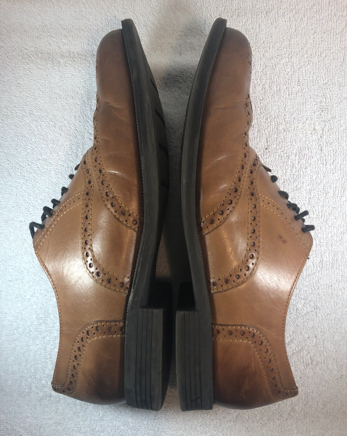 Cole Haan Mens C25805 Wing Tip Ox Oxford British Tan Size 8 Medium ...