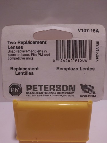 AMBER MINI- CLEARANCE LENS, 2 LENS PER PACKAGE, PETERSON 107-15A - Imagen 2 de 4