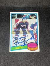 Morris Lukowich 1980-81 Topps #107 Winnipeg Jets Auto Autographed Signed Card